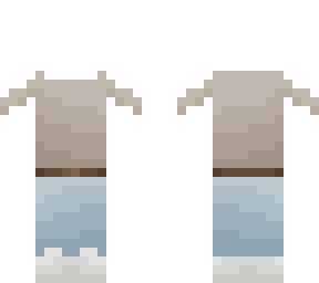 brown shirt w blue jeans base