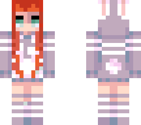 bunny with red hair