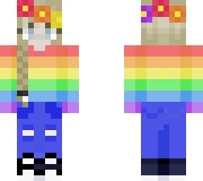 girl in rainbow