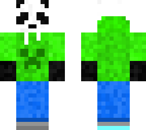 green hoodie panda