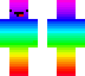 Inverted Rainbow Skeppy | Minecraft Skin
