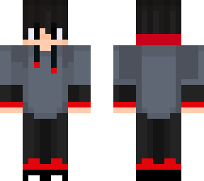 boy in grey and red hoodie