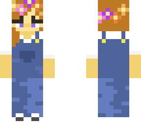 cute farmer girl with flowercrown