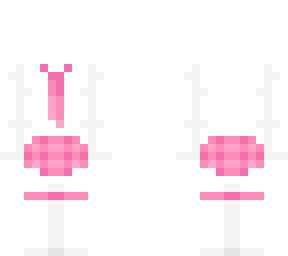 ob - white & pink schoolgirl fit