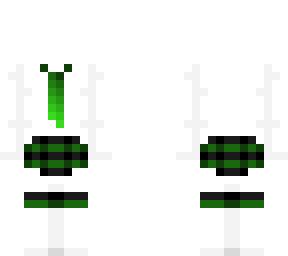 ob - white black & green schoolgirl fit
