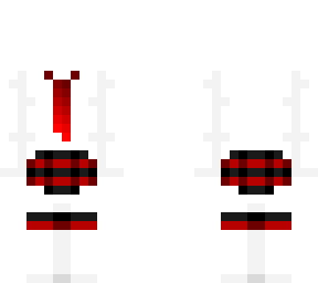 ob - white black & red schoolgirl fit w/ tie