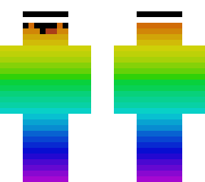 rainbow man with hat