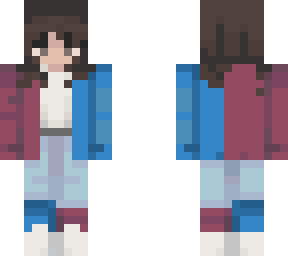 red and blue long boy hair (no glases