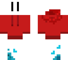 red sweatshirt man splash