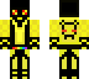 yellow and black suit