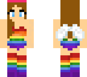 pride fem bodysuit with wings
