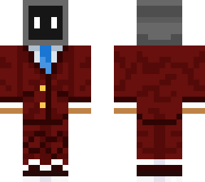 tv head in suit