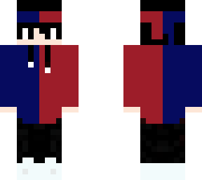 blue and red band with hoddie