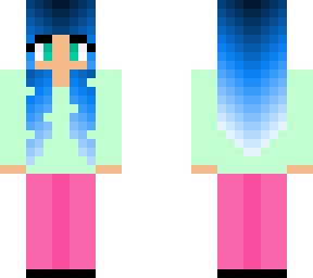 blue haired girl