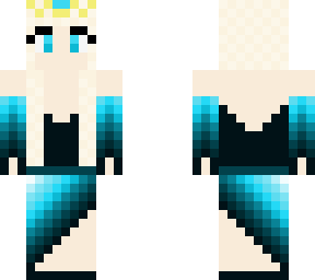minecraft princess (cyan)