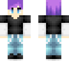 purple hair boy w/jeans