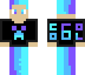 creeper faced shirt (cool colours)