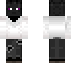 enderman in black jeans and white hoodie