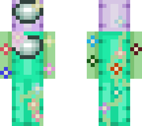 flower among us (teal and purple)