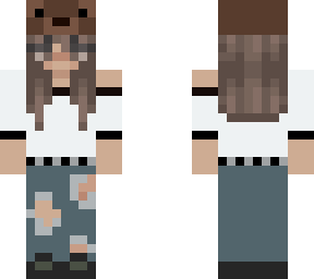 aethetic girl with bear hat (edited off of squidknee's girl with sloth hat)