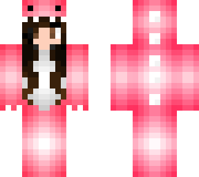 brunette pink dino