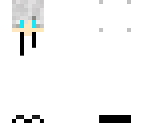 white hoodie with neon blue eyes