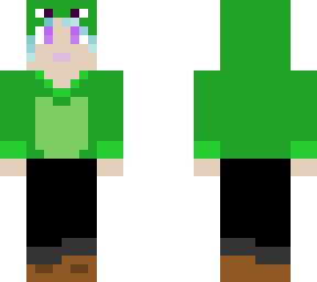elf girl in a frog hoodie