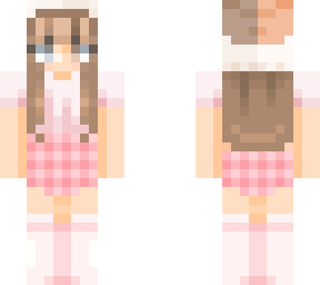 girl with plaid skirt
