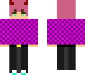 purple checkered boy