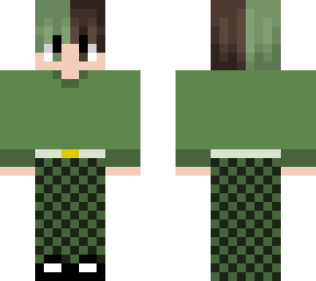 split hair green brown