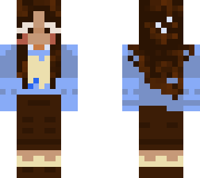 cute blue and brown themed girl