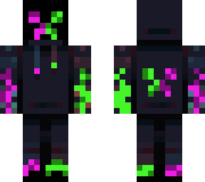 green and purple powerd creeper