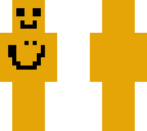orange guy with black smile