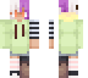 purple half white hair goat