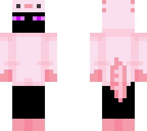 enderman in axolotl hoodie