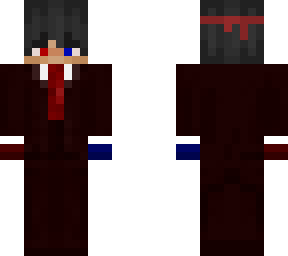 mappic w/ suit on, red and blue shirt