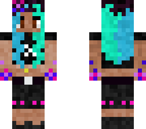 pride brown trans bi girl with bi magic neon couture final