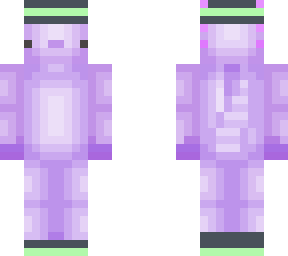 purple axolotl with a hat and shoes