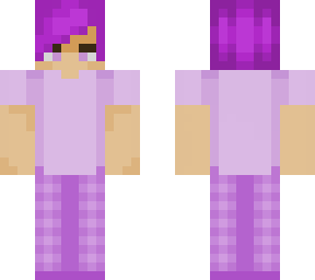 purple pj matching boy