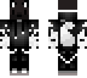 black and white fox