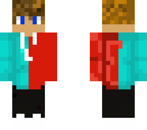 cool red/blue hoodie boy