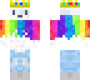 fox with technoblade crown