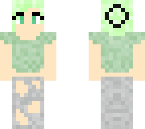 green girl on the street
