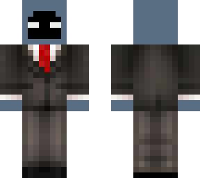 hooded figure in suit