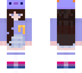 lavender axolotl girl bi***ual skin with sarcoma awareness ribbon