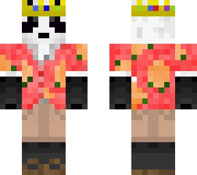 panda with techno crown