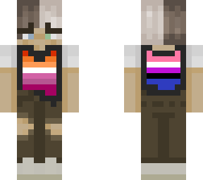 person in overalls but ***