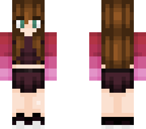 red and pink hoodie girl
