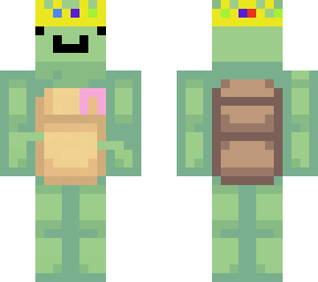 turtle with techno crown and cancer bow