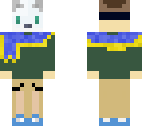 artic fox boy with mask technoblade scarf
